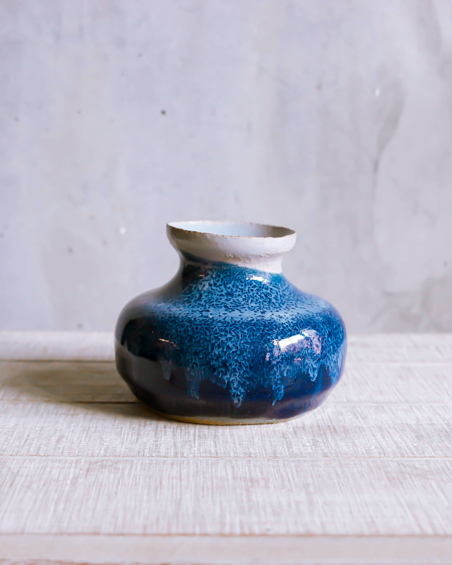 Blue Crescent Vase