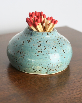 Robin Egg Matchstick Holder