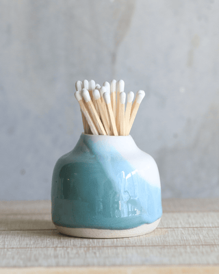 Robin Egg Matchstick Holder